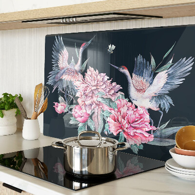 Tabla de cocina Flores y pájaros