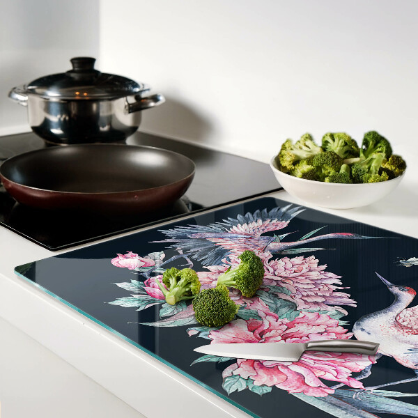 Tabla de cocina Flores y pájaros