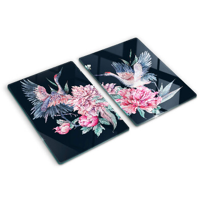 Tabla de cocina Flores y pájaros