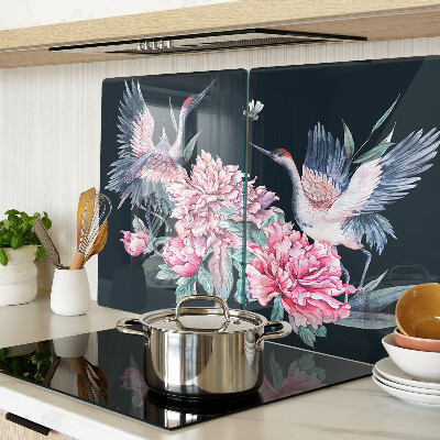 Tabla de cocina Flores y pájaros