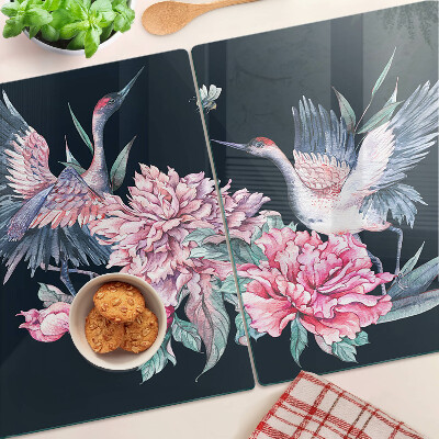 Tabla de cocina Flores y pájaros