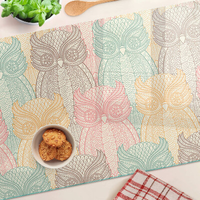 Szklana deska do krojenia Motyw kwiatów i ptaków