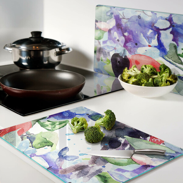 Tabla de cocina Un pájaro sobre un fondo de flores.