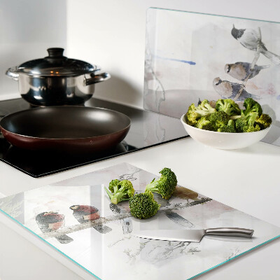 Tabla para cortar Pájaros en una rama