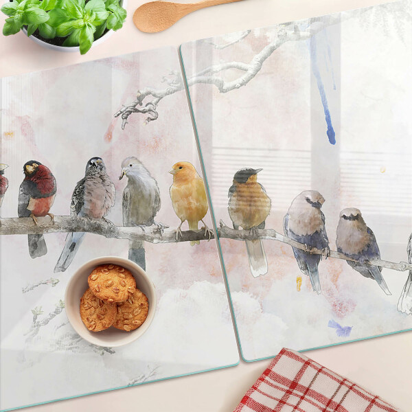 Tabla para cortar Pájaros en una rama