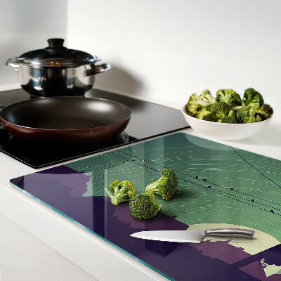 Tabla de cortar de cristal Pájaros en cables eléctricos