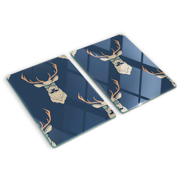 Szklana deska do krojenia Renifer w okularach przeciwsłonecznych