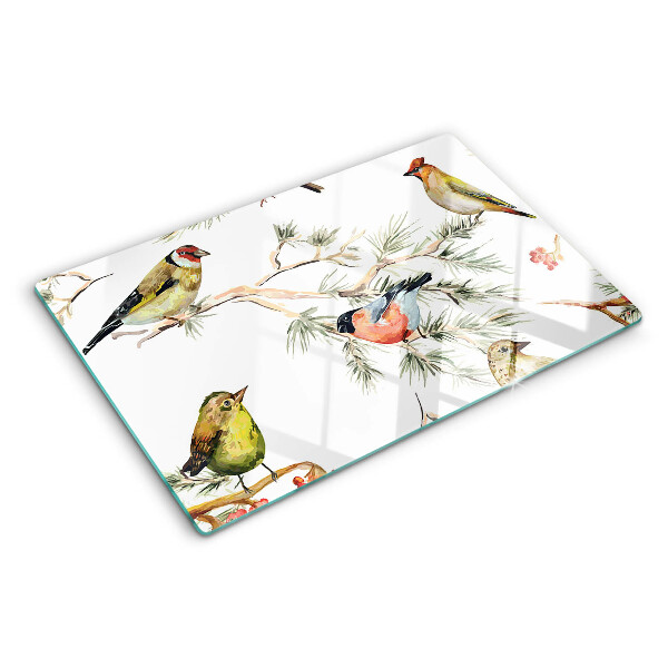 Tabla de cocina Pájaros en ramas frutales