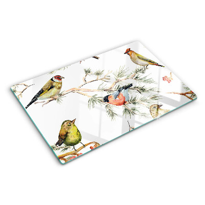 Tabla de cocina Pájaros en ramas frutales