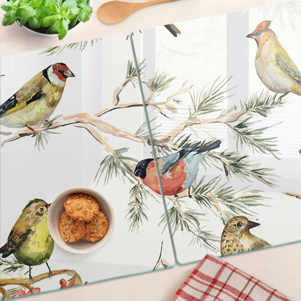 Tabla de cocina Pájaros en ramas frutales