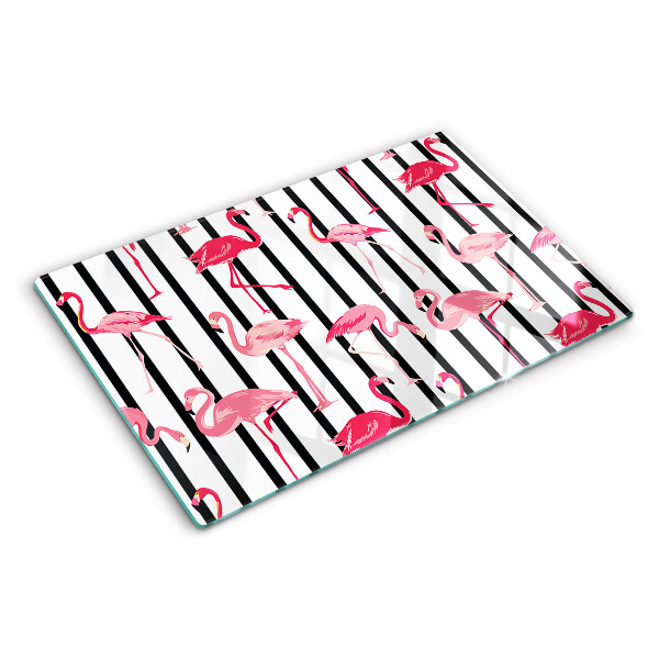 Tabla para cortar Flamencos sobre rayas