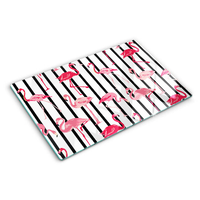 Tabla para cortar Flamencos sobre rayas
