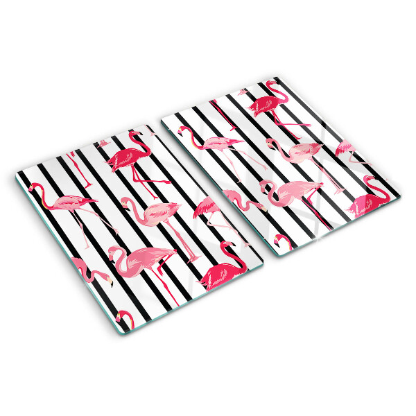 Tabla para cortar Flamencos sobre rayas