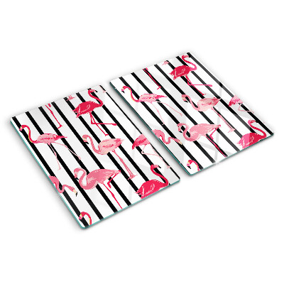 Tabla para cortar Flamencos sobre rayas