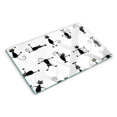 Tabla de cortar Gatos negros con ojos verdes