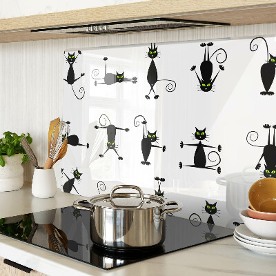 Tabla de cortar Gatos negros con ojos verdes