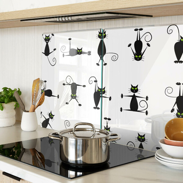 Tabla de cortar Gatos negros con ojos verdes