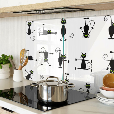 Tabla de cortar Gatos negros con ojos verdes