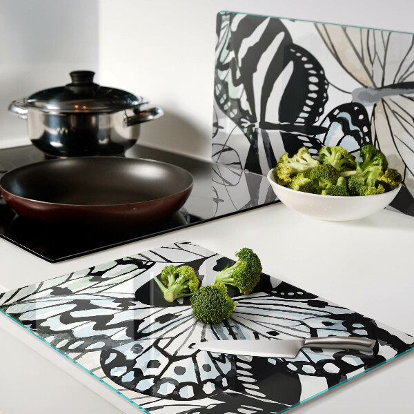 Szklana deska do krojenia Motyw motyli w różnych kolorach