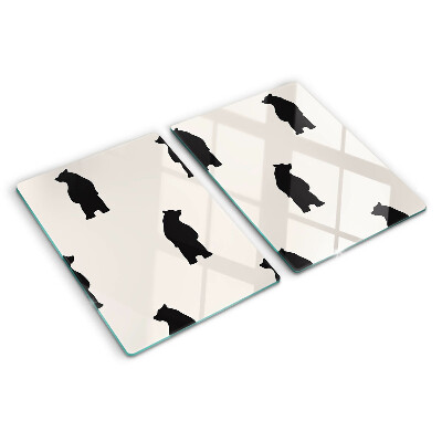 Tabla de cocina siluetas de osos