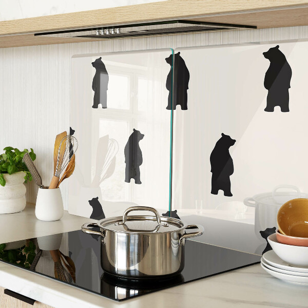 Szklana deska do krojenia Sylwetki niedźwiedzi