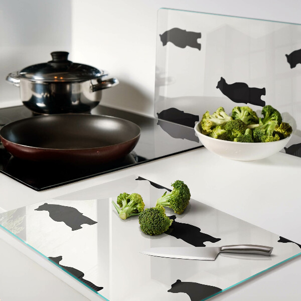 Tabla de cocina siluetas de osos