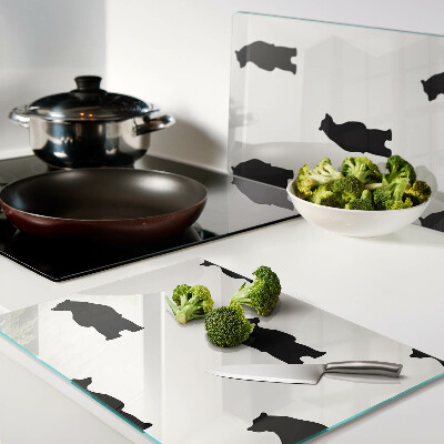 Szklana deska do krojenia Sylwetki niedźwiedzi