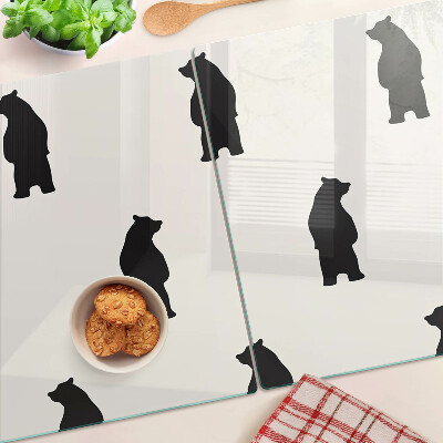 Tabla de cocina siluetas de osos