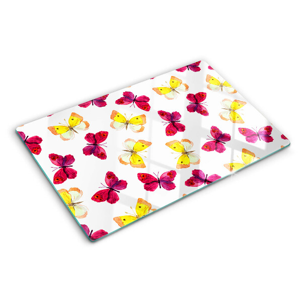 Tabla de cortar Motivo de mariposa en colores primaverales