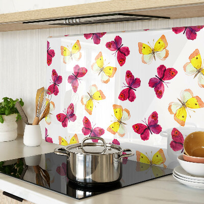 Tabla de cortar Motivo de mariposa en colores primaverales