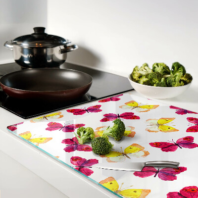 Tabla de cortar Motivo de mariposa en colores primaverales