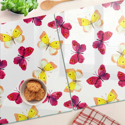 Tabla de cortar Motivo de mariposa en colores primaverales