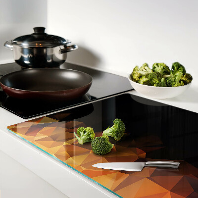 Tabla para cortar Hoguera ardiente en estilo geométrico