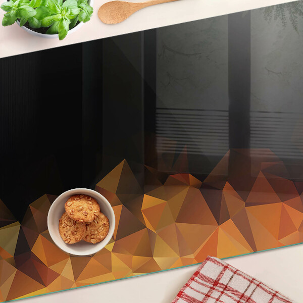 Tabla para cortar Hoguera ardiente en estilo geométrico