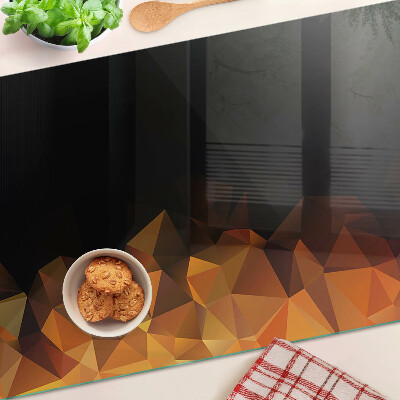 Tabla para cortar Hoguera ardiente en estilo geométrico