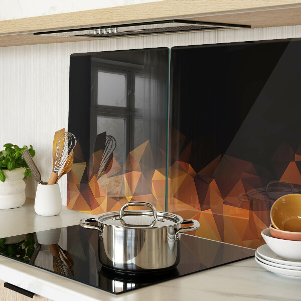 Tabla para cortar Hoguera ardiente en estilo geométrico