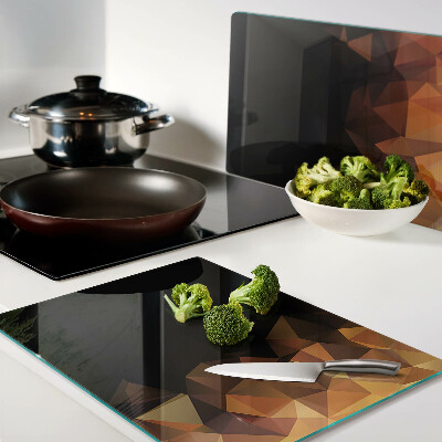 Deska kuchenna szklana Płonące ognisko w stylu geometrycznym