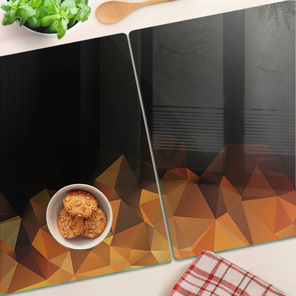 Deska kuchenna szklana Płonące ognisko w stylu geometrycznym
