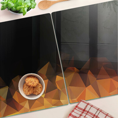 Tabla para cortar Hoguera ardiente en estilo geométrico