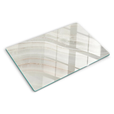 Tabla de cortar de cristal Mármol con hilos de oro