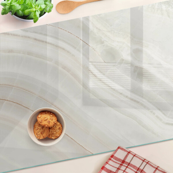 Tabla de cortar de cristal Mármol con hilos de oro