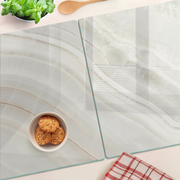Deska kuchenna szklana Marmur ze złotymi nitkami