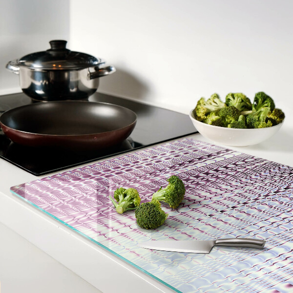 Tabla de cortar de cristal Ondas en tonos rosa