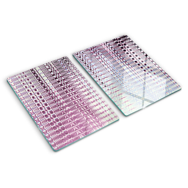 Tabla de cortar de cristal Ondas en tonos rosa