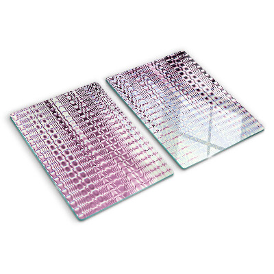 Tabla de cortar de cristal Ondas en tonos rosa
