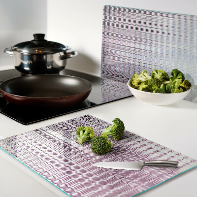 Tabla de cortar de cristal Ondas en tonos rosa