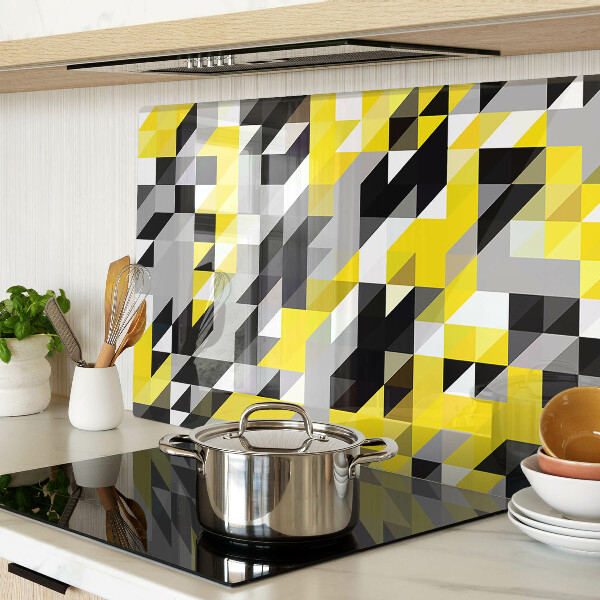 Tabla de cortar Geometría en tonos amarillos y negros.