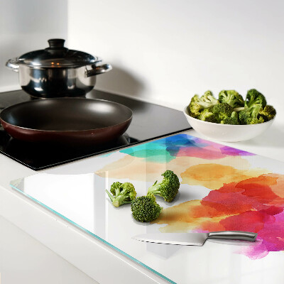 Deska kuchenna szklana Kolorowe plamy akwareli