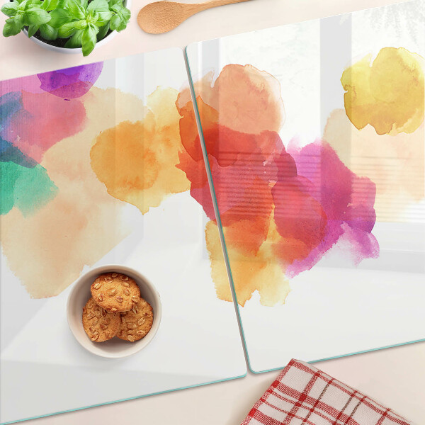 Tabla para cortar Manchas de acuarela de colores