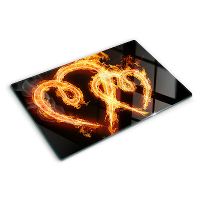 Tabla de cortar Corazón ardiente